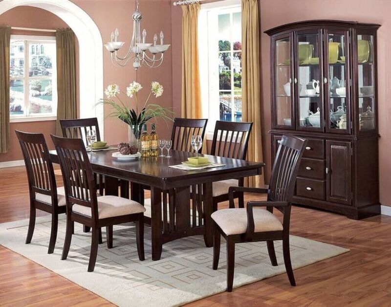 Các kiểu dáng thiết kế bộ bàn ăn gỗ tự nhiên phổ biến