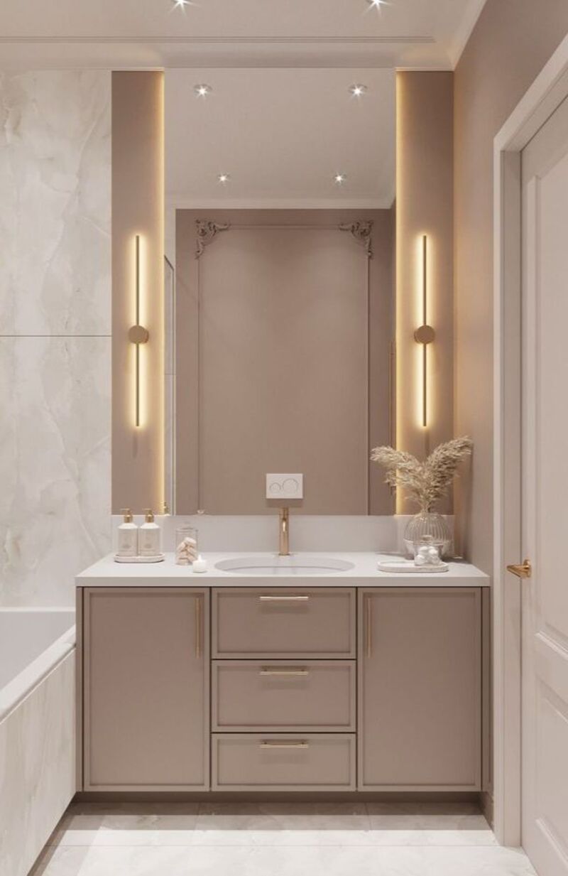 Thiết kế tủ lavabo âm bàn