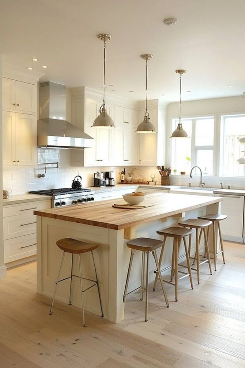 Thiết kế đảo bếp làm bàn ăn phụ