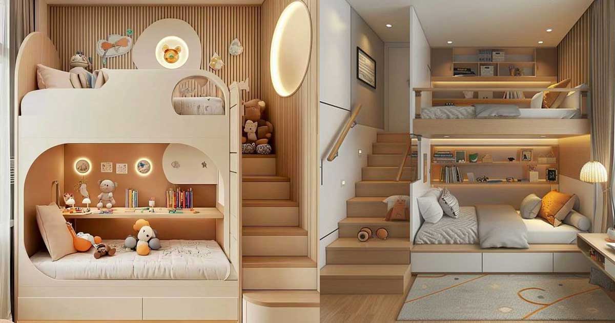 99 Mẫu thiết kế giường tầng đẹp, hiện đại, tối ưu không gian
