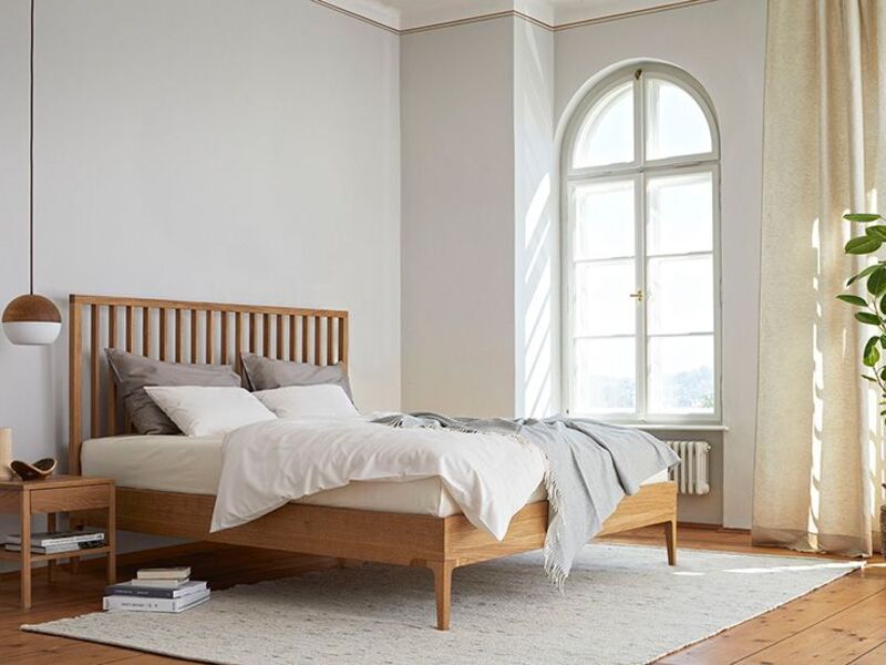 Giường ngủ gỗ công nghiệp phủ Veneer
