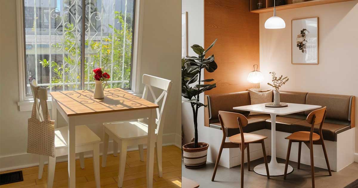 Bàn Ăn Hình Vuông Hoàn Hảo Cho Không Gian Gọn Gàng