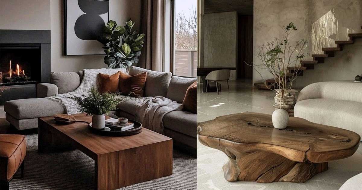 Thiết Kế Bàn Sofa Gỗ Tự Nhiên Vẻ Đẹp Vượt Thời Gian