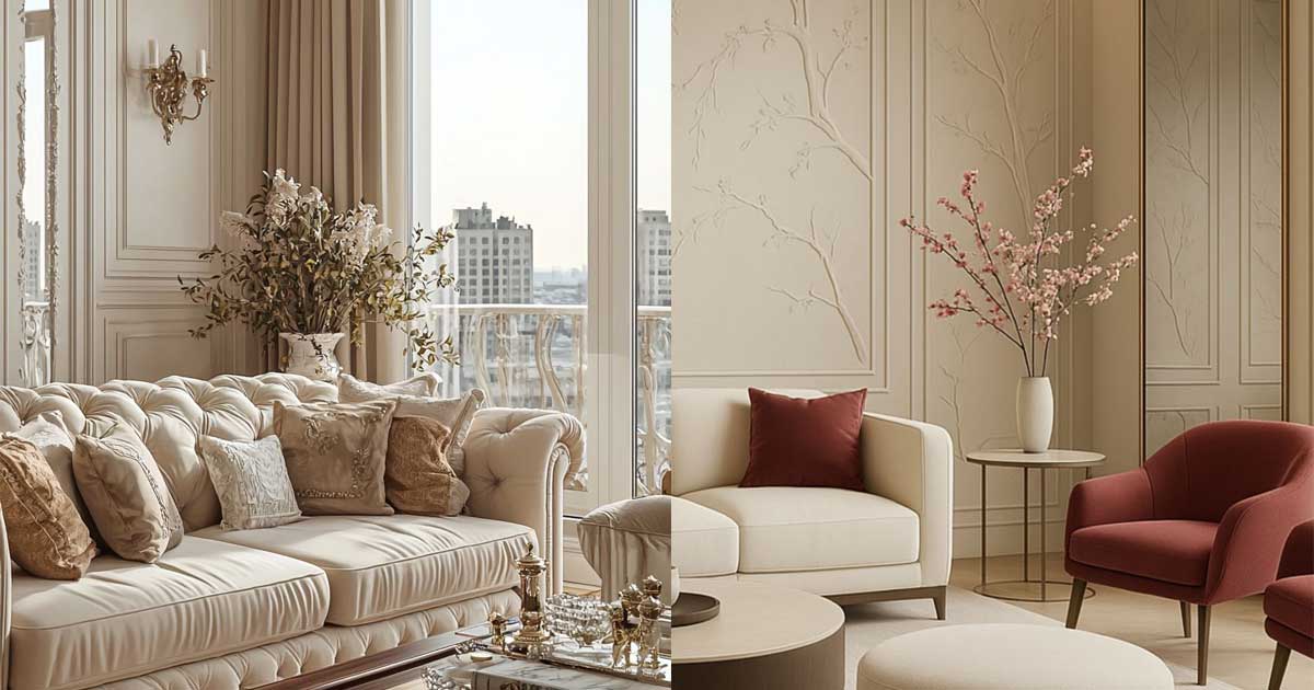 Thiết Kế Nội Thất Màu Kem (Màu Be) Thanh Lịch Tinh Tế