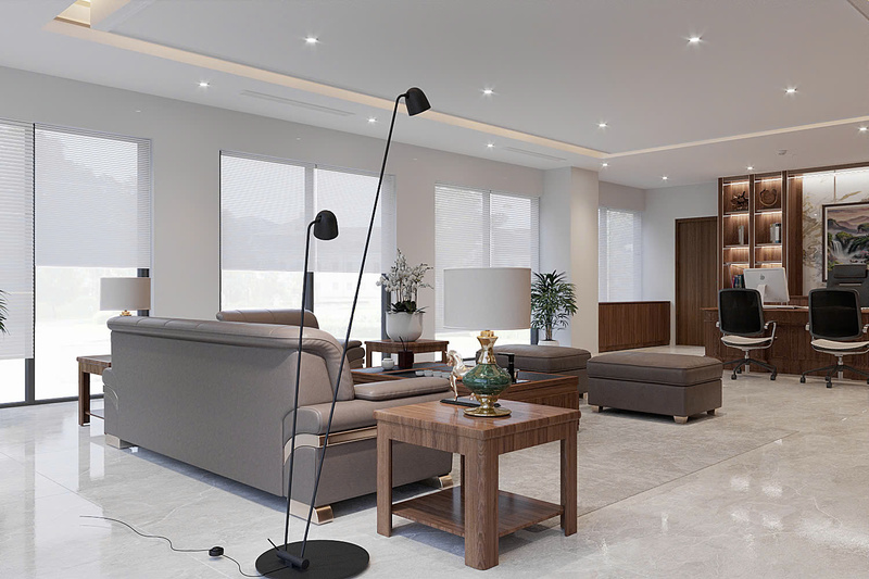 Thiết kế nội thất phòng giám đốc Cty CP Nước Sạch Bắc Ninh