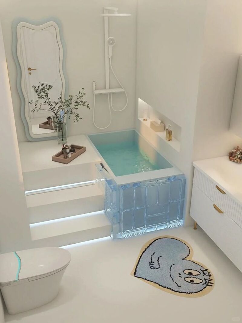 Những ý tưởng thiết kế phòng tắm dễ thương và đáng yêu